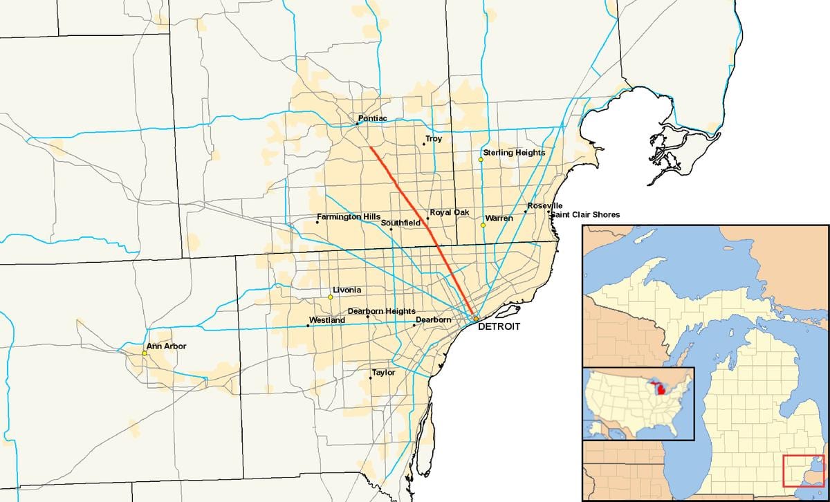 Detroit manispaa ramani
