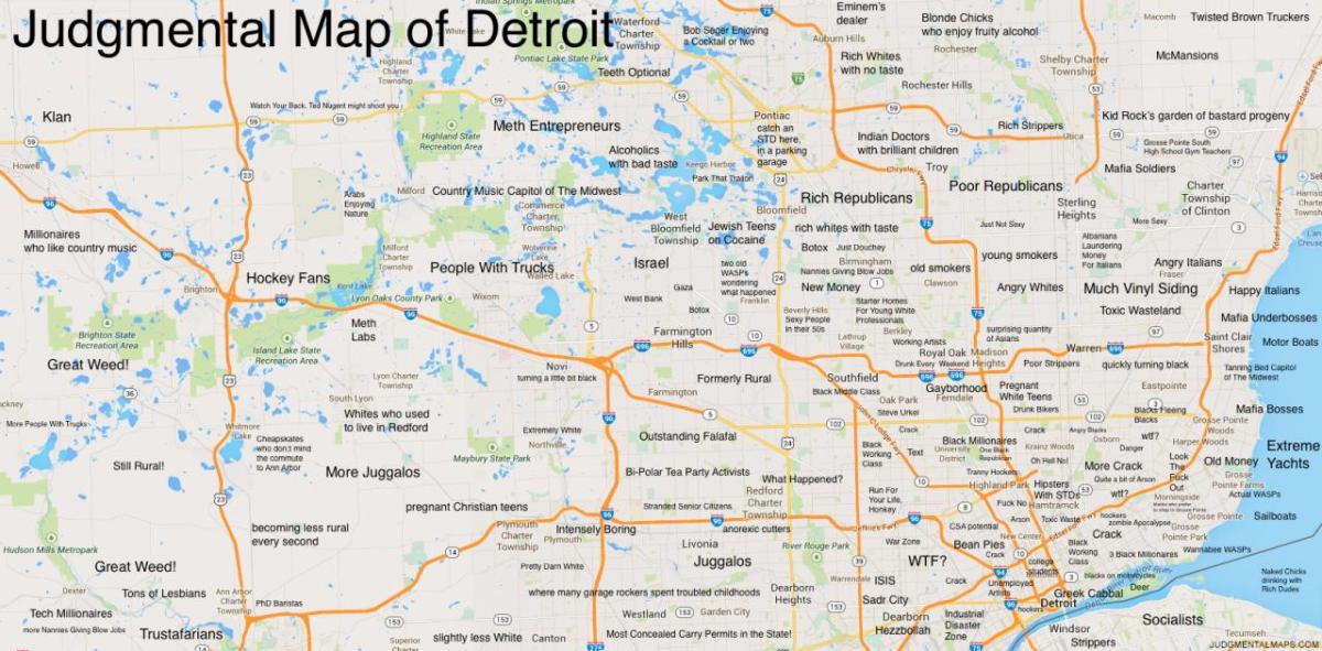 hukumu ramani Detroit
