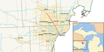 Detroit manispaa ramani